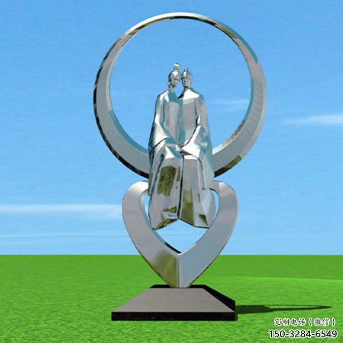 藁城創(chuàng)意牛郎織女雕塑