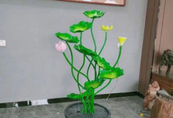 孝感荷花雕塑異型優選，城市裝飾，展示荷花雕塑定做