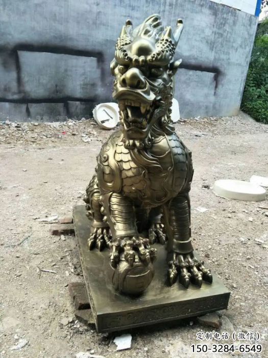 湘西校園麒麟雕塑，拉絲海洋雕塑，卡通主題