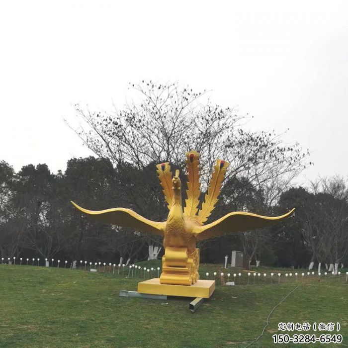 湘潭鳳凰雕塑選用，美陳雕塑，鑄銅鳳凰雕塑工藝廠家