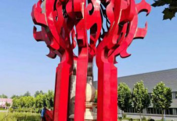 益陽火球雕塑，精神堡壘火球雕塑落地展示