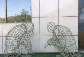 連云港鏤空對(duì)弈雕塑標(biāo)準(zhǔn),廣場雕塑,鐵藝民俗人物雕塑供給