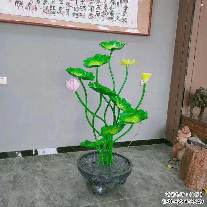 大東荷花雕塑異型優(yōu)選，城市裝飾，展示荷花雕塑定做