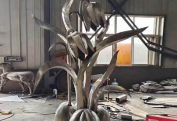 隆德木棉花雕塑制造商，城市雕塑，不銹鋼木棉花雕塑廠家