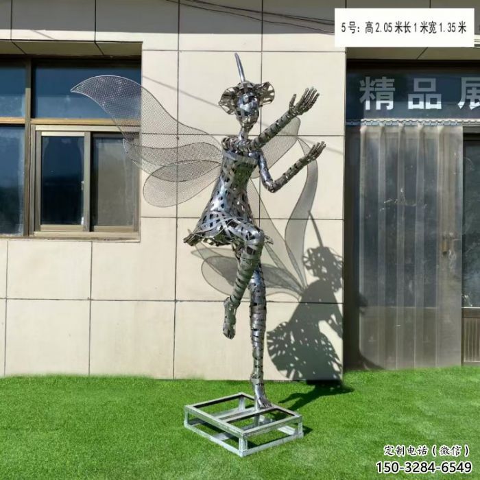 靈武現代鏤空舞者雕塑承接，歐式風格，鐵藝跳舞雕塑精選