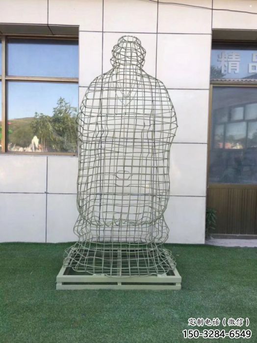 晉源鏤空孔子雕塑訂做，景區(qū)雕塑，鐵藝古代人物雕塑定價