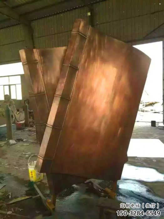 碑林鑄銅書籍供應，街景小品，銅書籍雕塑廠家優價