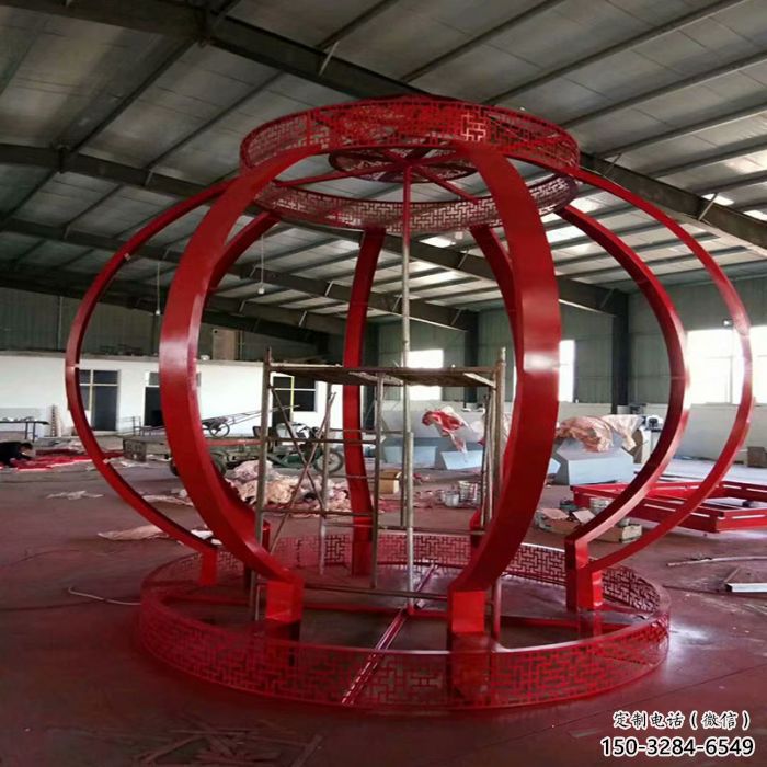 廣安景觀燈籠雕塑優選，陸地擺件，園林不銹鋼燈籠雕塑供應