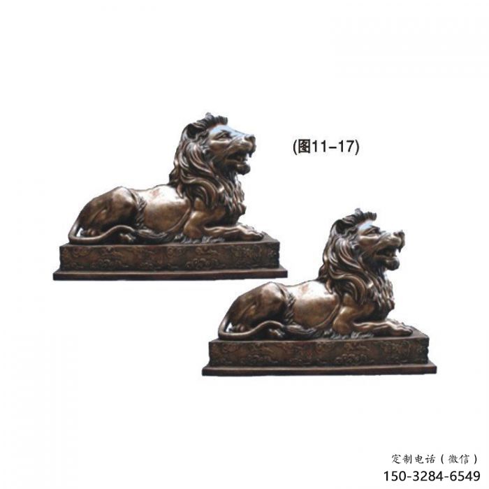 資陽公園獅子雕塑供求，景觀雕塑，鑄銅趴獅雕塑優選