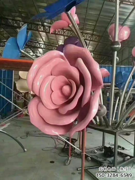 昌都牡丹花雕塑工廠優選，城市裝飾，牡丹花花朵雕塑供給