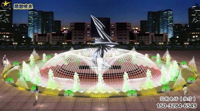 阿克蘇水景搖擺噴泉雕塑，循環噴水模式噴泉雕塑加工