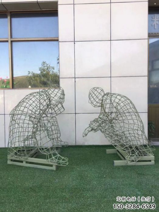 克孜勒蘇柯鏤空對弈雕塑標準，廣場雕塑，鐵藝民俗人物雕塑供給