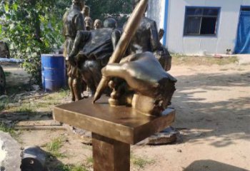 杏花嶺手握鋼筆雕塑，街道標(biāo)識，玻璃鋼手握鋼筆雕塑廠家
