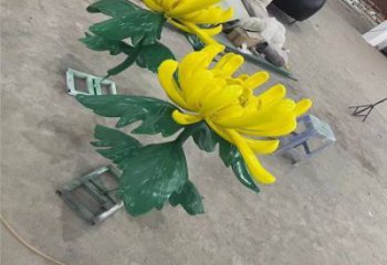 廣安景區菊花雕塑優選，圓雕體系，城市菊花雕塑選定