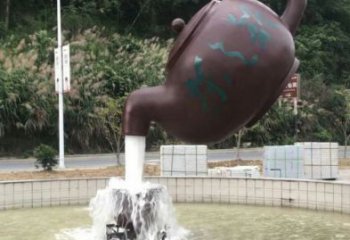 涼山小區天壺標志雕塑，多彩藝術，天壺雕塑生產廠家