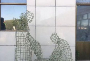 日喀則鏤空孝道雕塑通用，街景小品，鐵藝洗腳雕塑制造