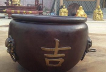 阿里吉字銅缸雕塑-青銅鑄造