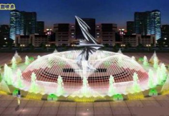 阿克蘇水景搖擺噴泉雕塑，循環噴水模式噴泉雕塑加工