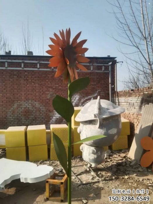 楚雄太陽花雕塑工程，美陳雕塑，玻璃鋼太陽花雕塑廠家