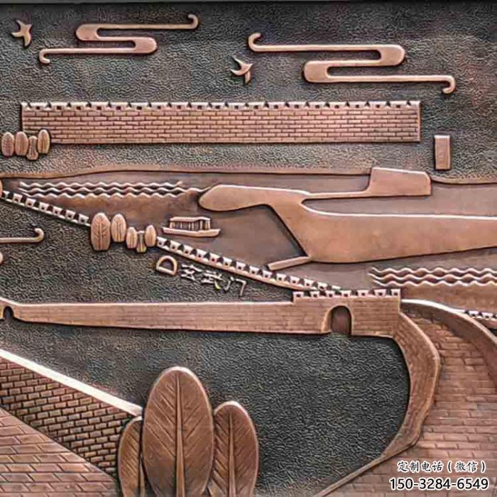 昭通銅浮雕景墻雕塑，圓雕工藝