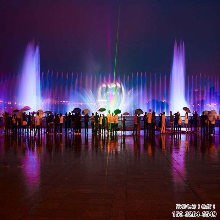 臨滄水景程控噴泉雕塑，高噴循環噴水方式設計