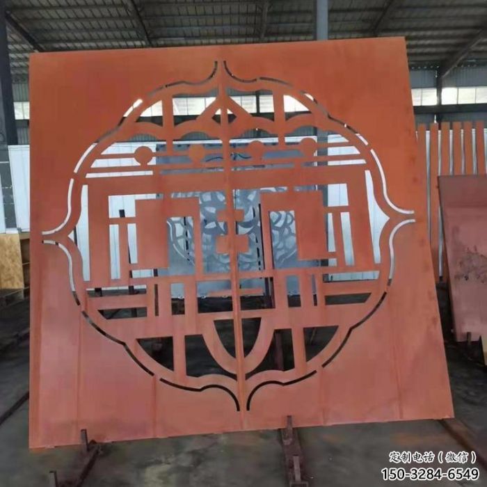 紹興鏤空景墻雕塑，耐候鋼鏤空工藝設(shè)計