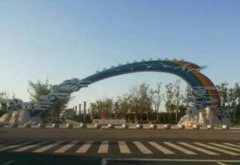 楚雄云朵大門雕塑,公園美陳元素,不銹鋼云朵大門雕塑