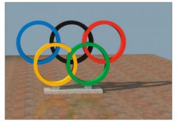 紹興五環不銹鋼雕塑，現代景觀擺件，烤漆工藝制作