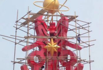 拱墅景觀科技之星雕塑選用，美陳雕塑，抽象不銹鋼科技之星雕塑標(biāo)準(zhǔn)