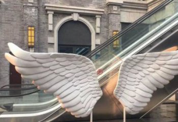 湖州景觀鳥翅雕塑制造，歐式風(fēng)格，不銹鋼鳥翅雕塑定價