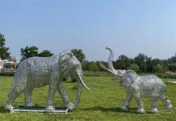 大渡口鏤空大象雕塑制造商，動物擺件，透雕大象雕塑定制