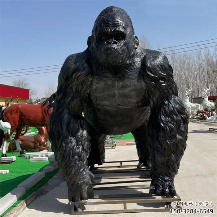 操場猩猩雕塑，公園題材，剪影工藝