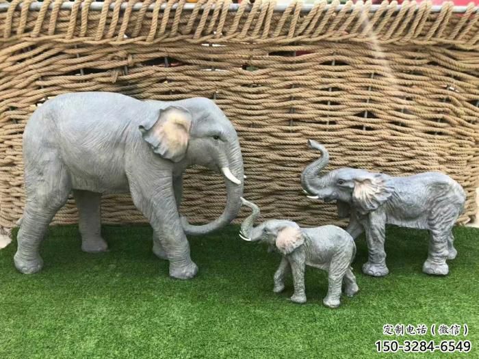 農村小象雕塑,發光主題,噴砂工藝